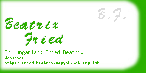 beatrix fried business card